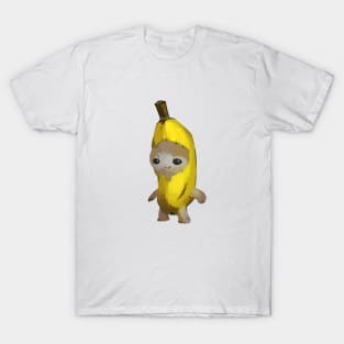 Banana Cat - Funny Banana Sad Cat Meme T-Shirt